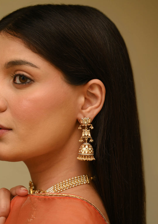 Sterling Silver Padmaveda Jhumka