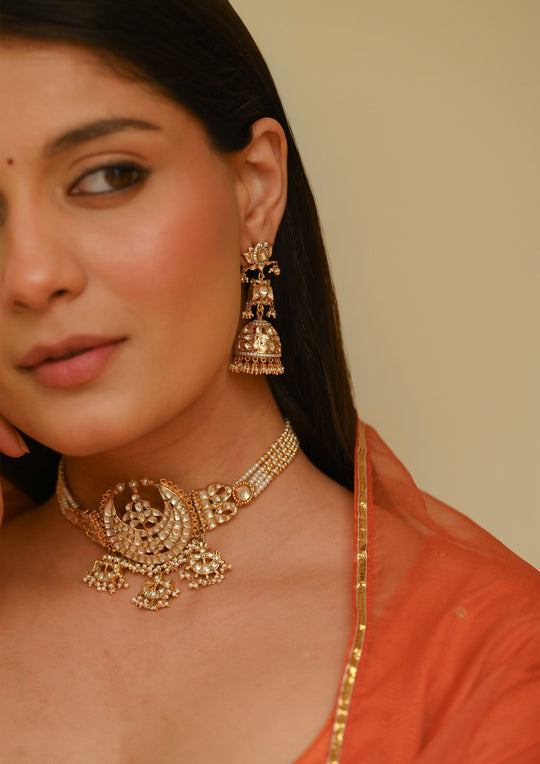 Sterling Silver Padmaveda Jhumka