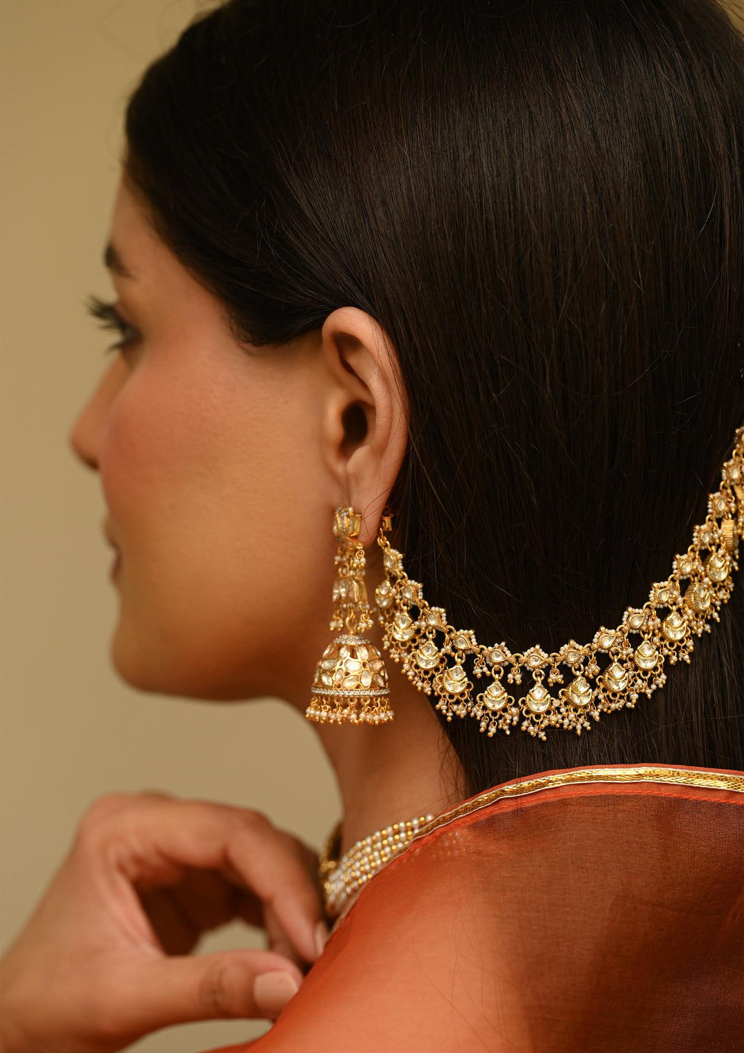 Jharokha Hair Chain (Pair)