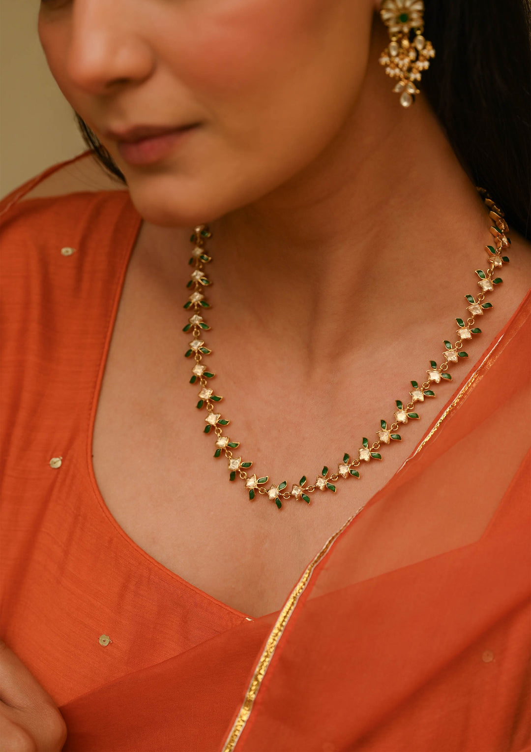 Sterling Silver Mogra Necklace