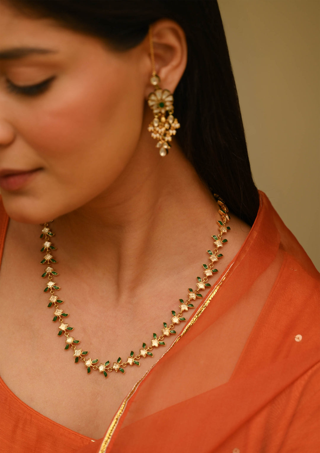 Sterling Silver Mogra Necklace