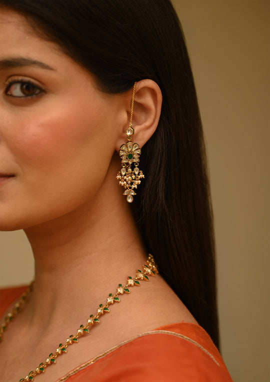 Parijat Earrings with Kanauti