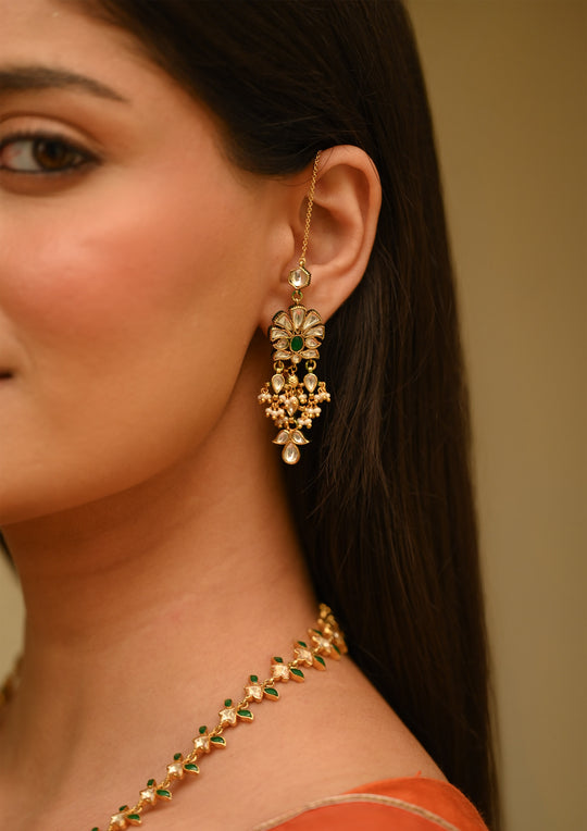 Parijat Earrings with Kanauti