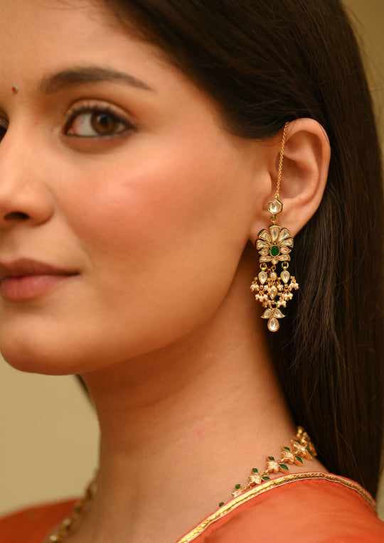 Parijat Earrings with Kanauti