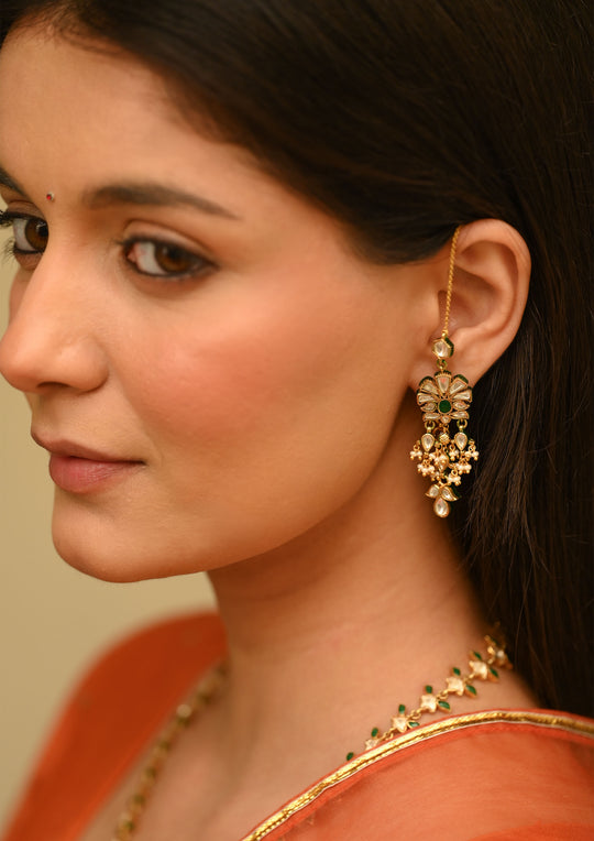 Parijat Earrings with Kanauti