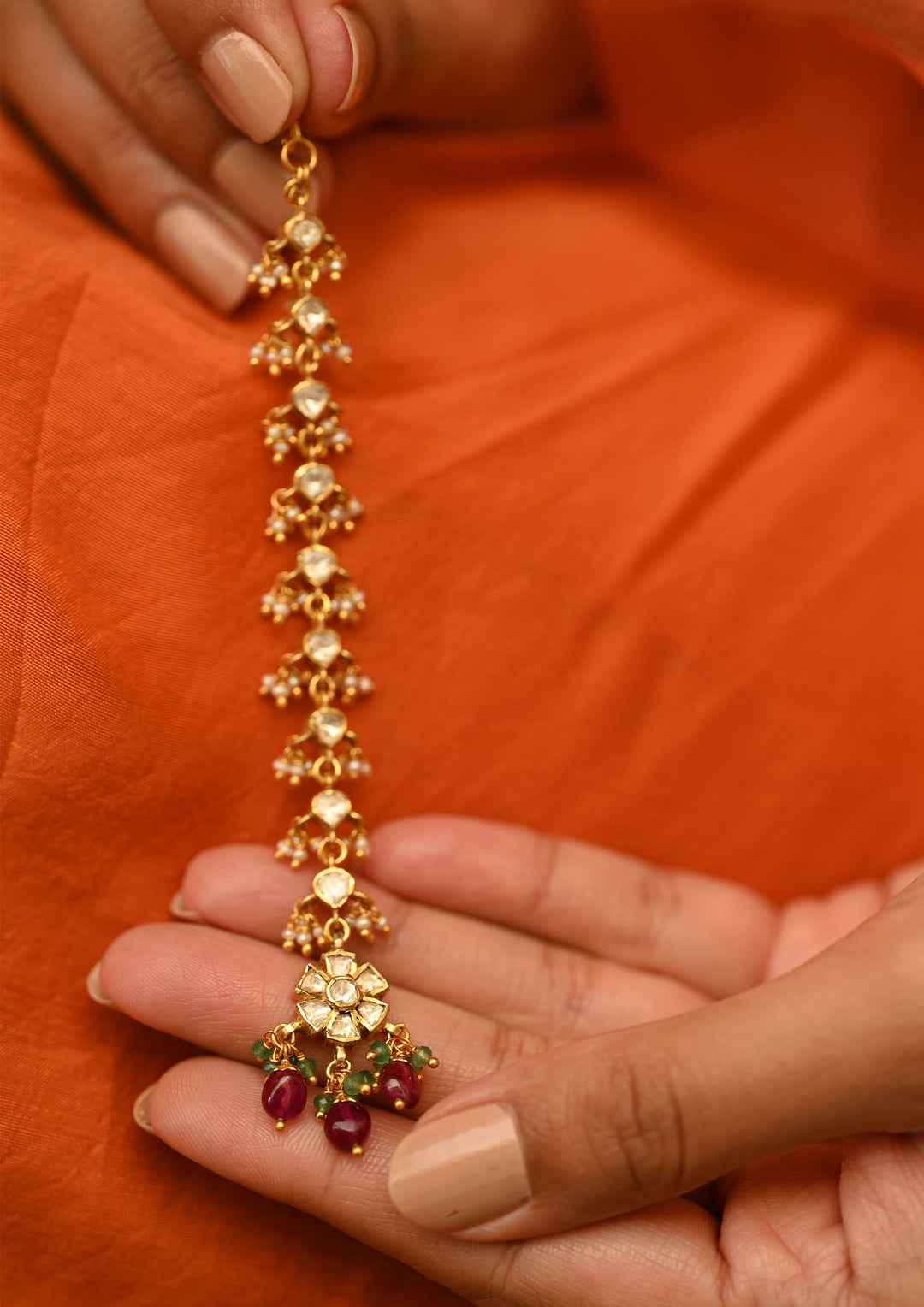 Sterling Silver Phulwaari Maangtika
