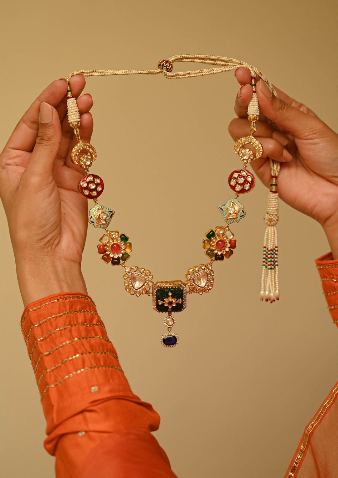 Sterling Silver Navrasa Necklace