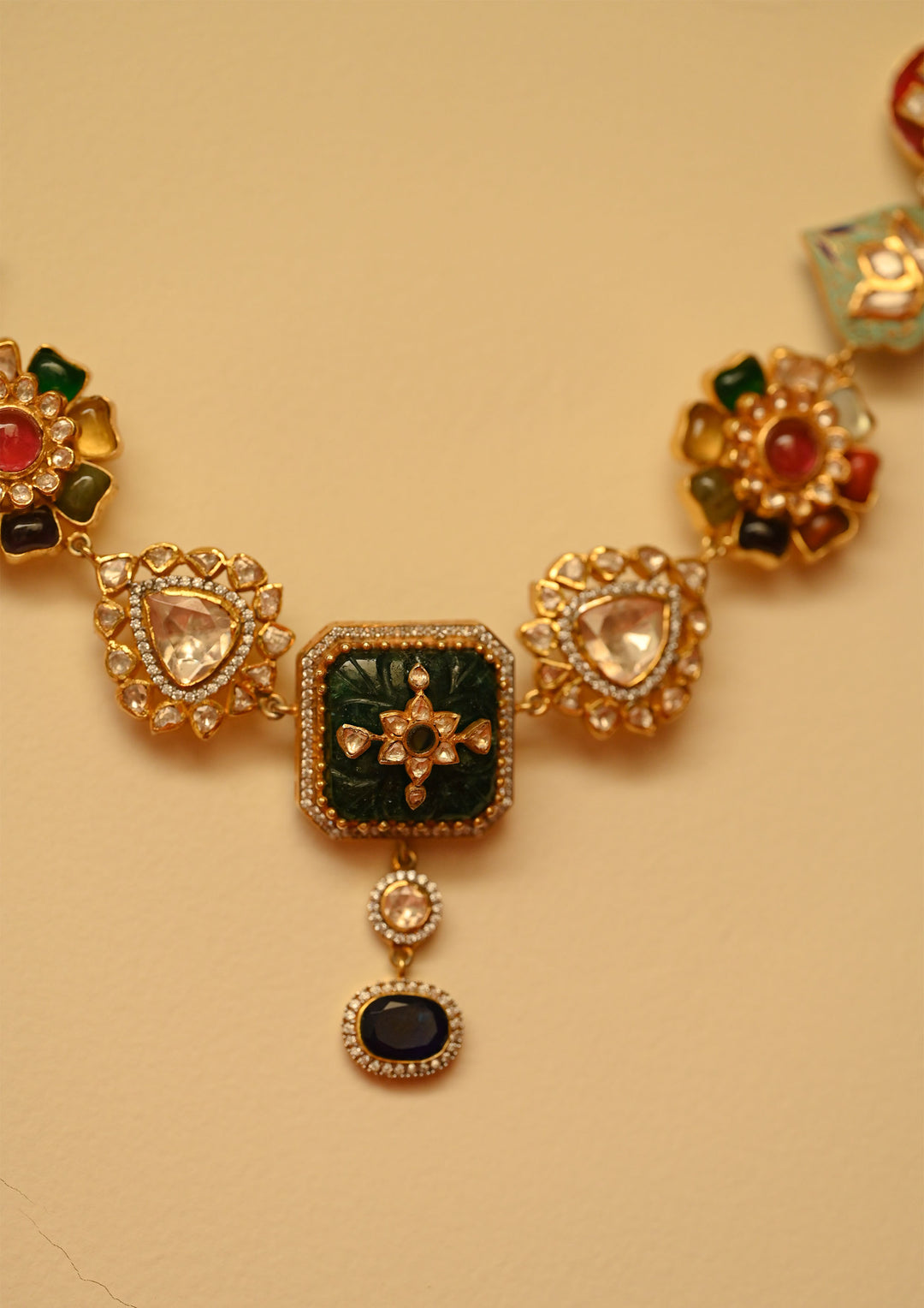 Sterling Silver Navrasa Necklace