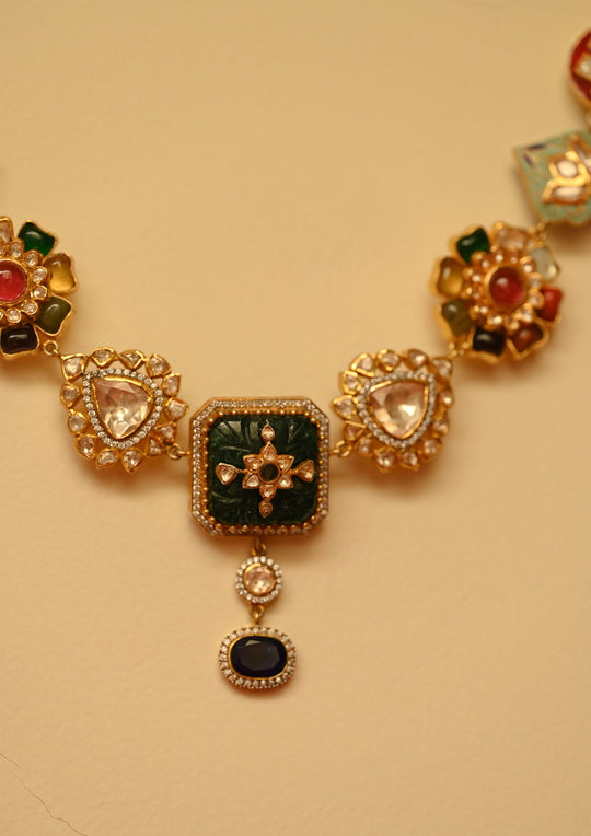 Sterling Silver Navrasa Necklace