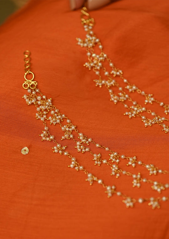 Gayatri Triple Line Hair Chain (Pair)