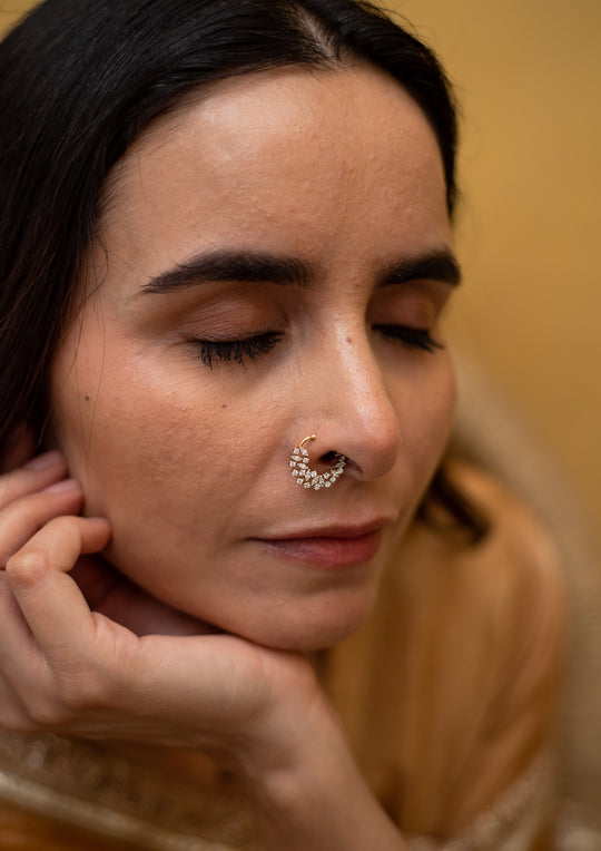 Sterling Silver Shangrila Nath (Right Side Clip-On)