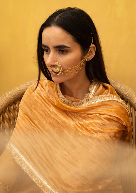 Bikaner Emerald Bridal Nath (Clip-On)