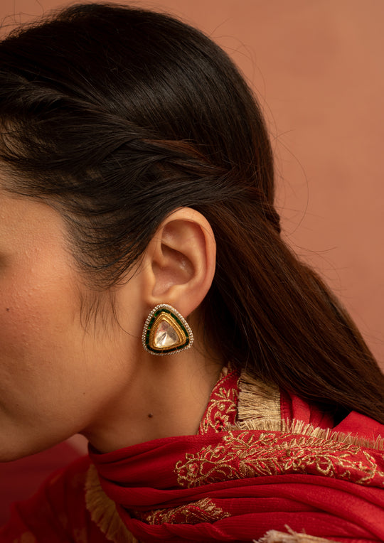 Sterling Silver Patan Stud Earrings
