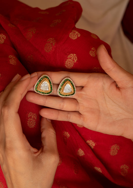 Sterling Silver Patan Stud Earrings