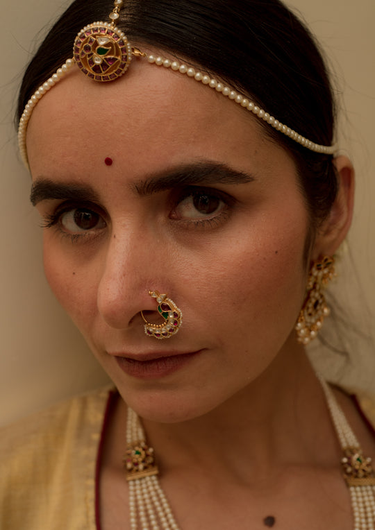 Sarayu Multciolored Nath (Clip-On)