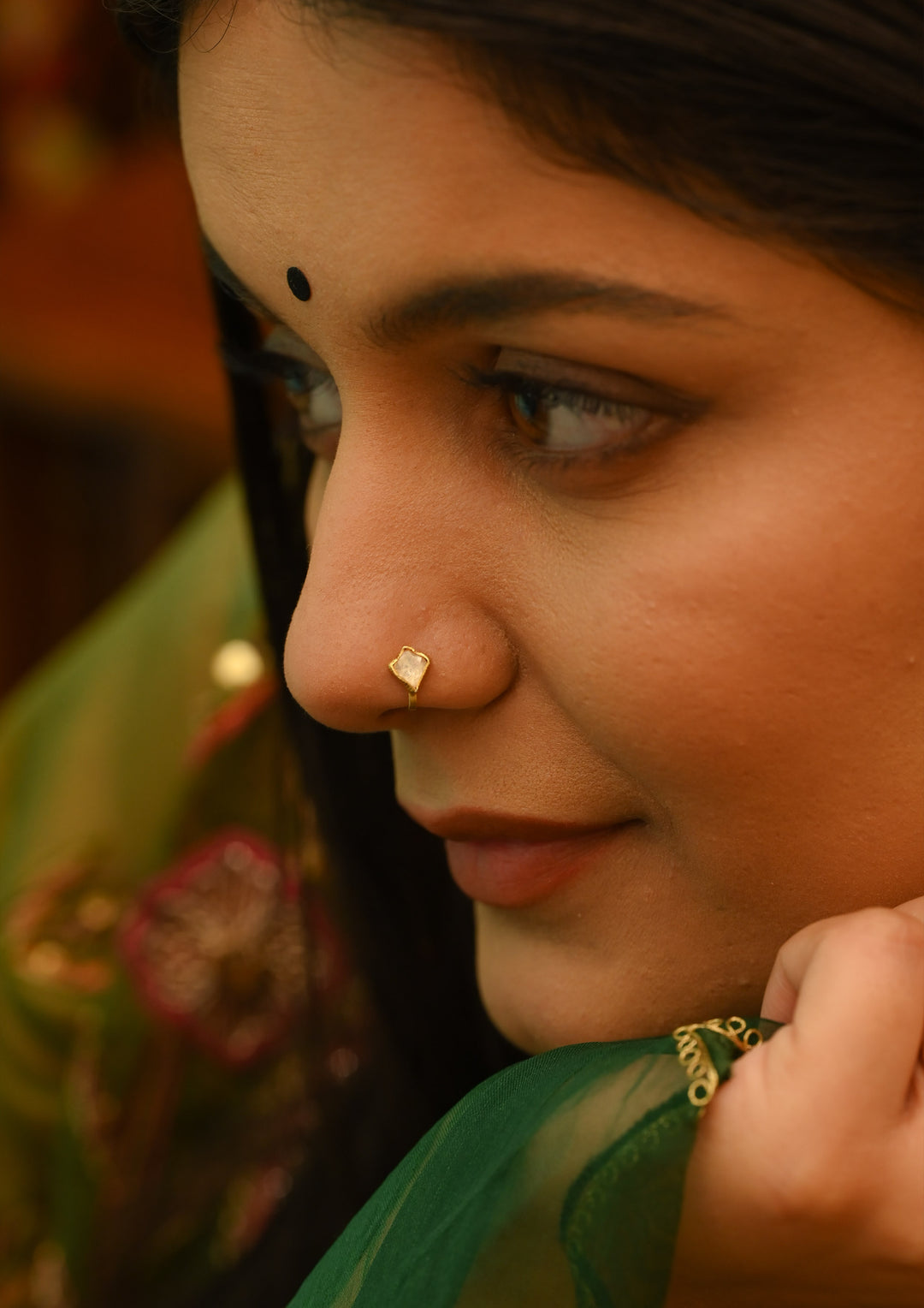 Sterling Silver Tukra Clip-On Nath