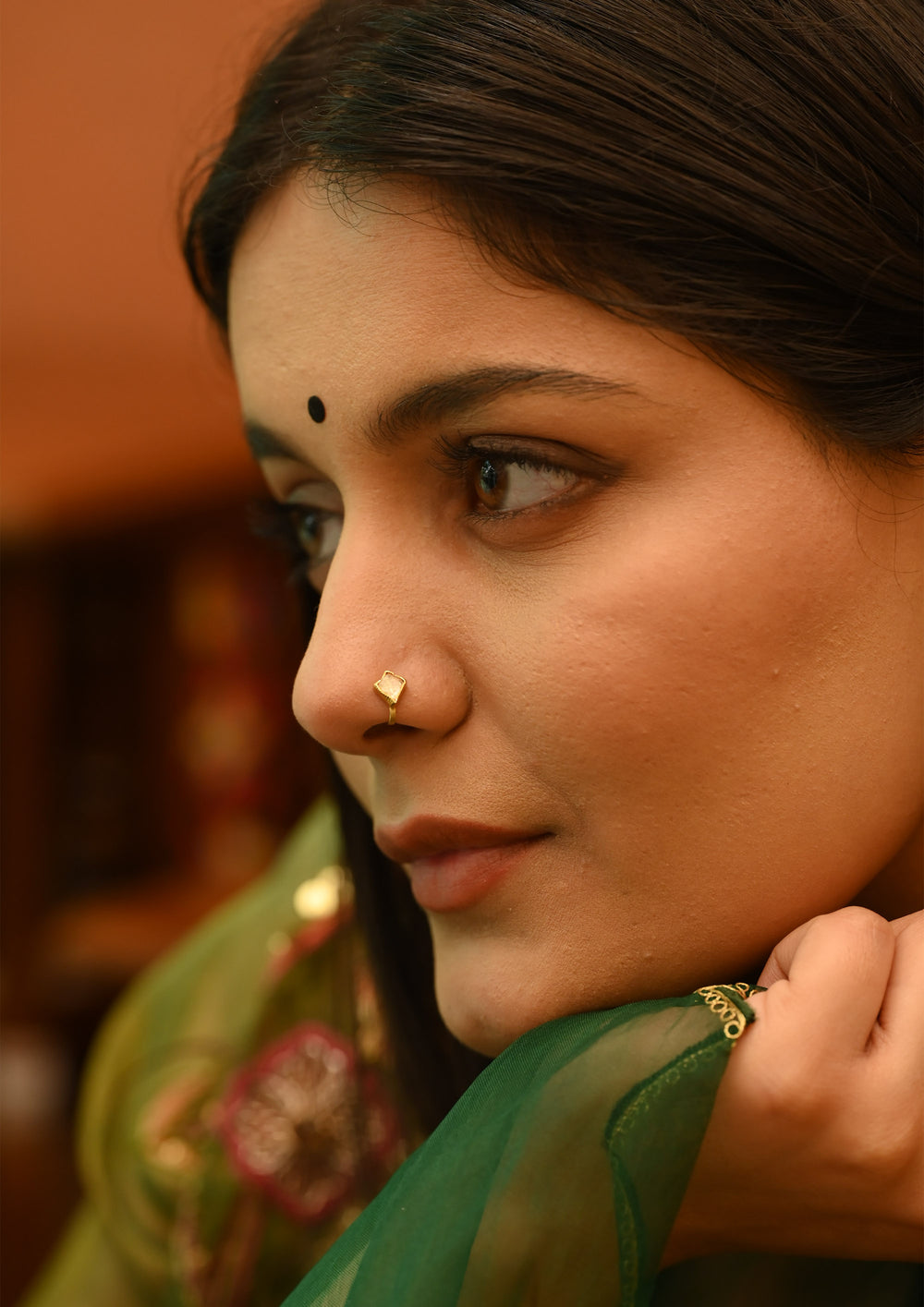 Sterling Silver Tukra Clip-On Nath