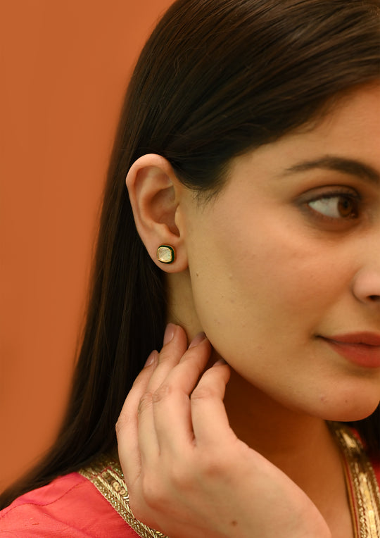 Sterling Silver Green Bodhi Earrings