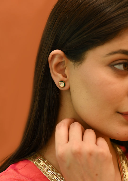 Sterling Silver Green Bodhi Earrings