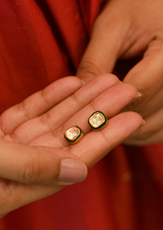 Sterling Silver Green Bodhi Earrings