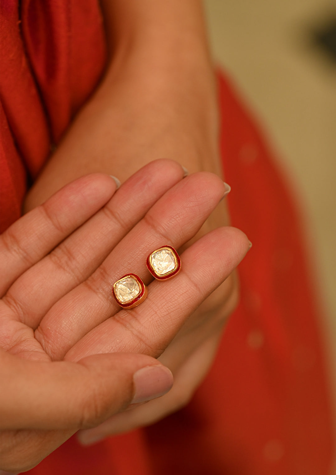 Sterling Silver Red Bodhi Earrings