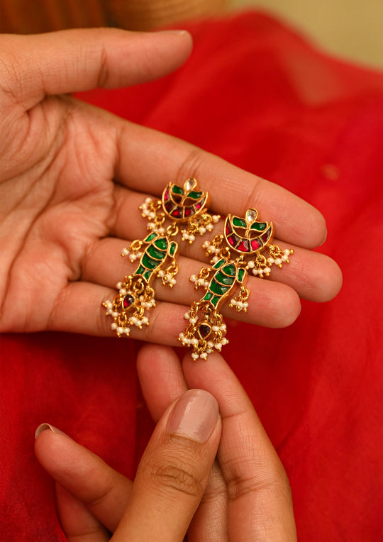 Small Multicolored Macha Earrings