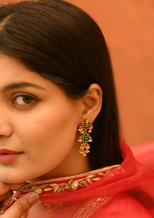 Small Multicolored Macha Earrings