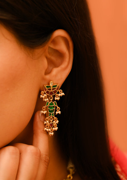 Small Multicolored Macha Earrings