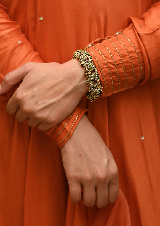 Sterling Silver Albeliya Paunchi Bracelet (Customized Size)