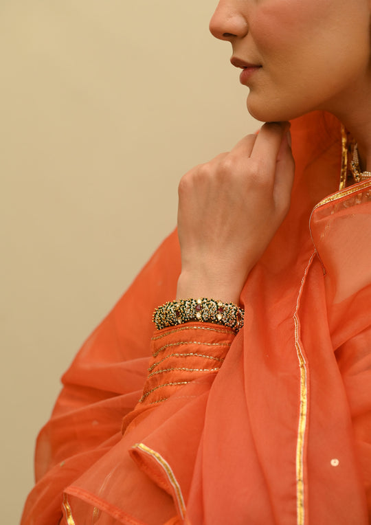 Sterling Silver Albeliya Paunchi Bracelet (Customized Size)
