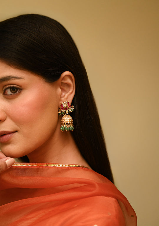 Sterling Silver Shireen Jhumka Earrings