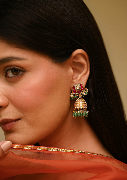 Sterling Silver Shireen Jhumka Earrings
