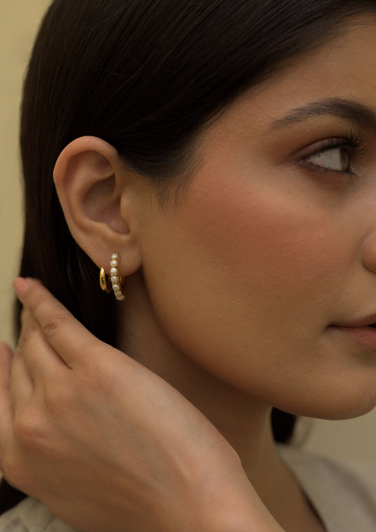 Pearly Coils Earrings