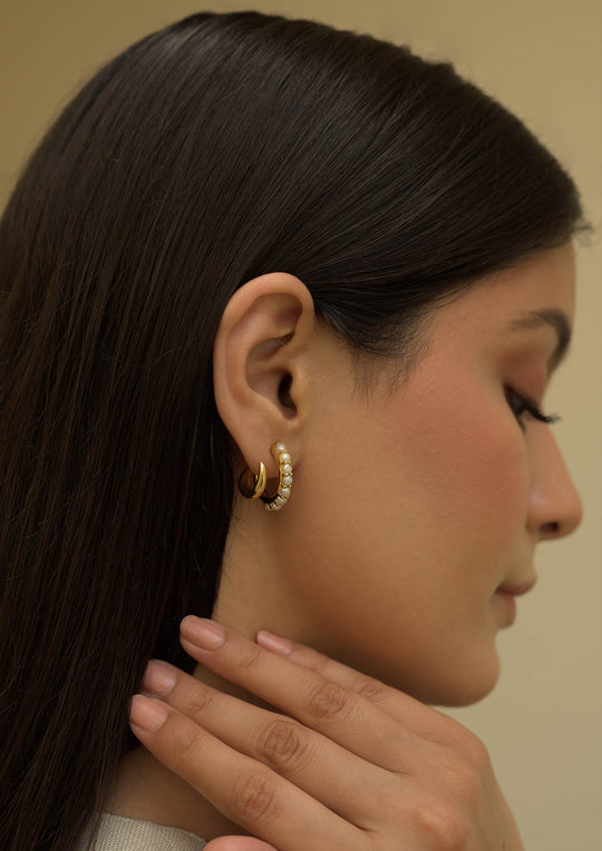 Pearly Coils Earrings