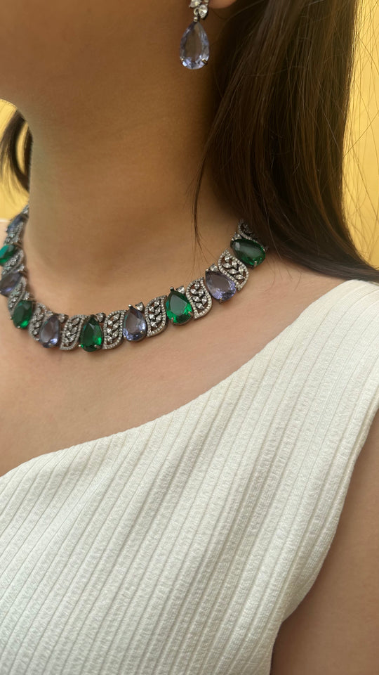Aurora Necklace and Earrings