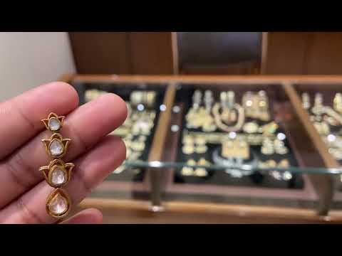 Sterling Silver Gulbahaar Kundan Earrings
