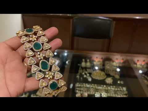 Sterling Silver Valentina Kundan Bracelet