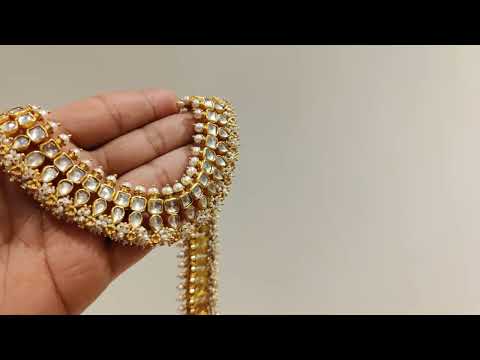 Golconda Kundan Multipurpose Kamarbandh and Necklace (Customized Size)