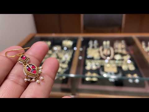 Laila Tourmaline and Pearl Fishhook Earrings