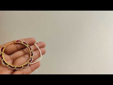 Gulabi Nagri Nath with Pearl Chain (Clip-On)