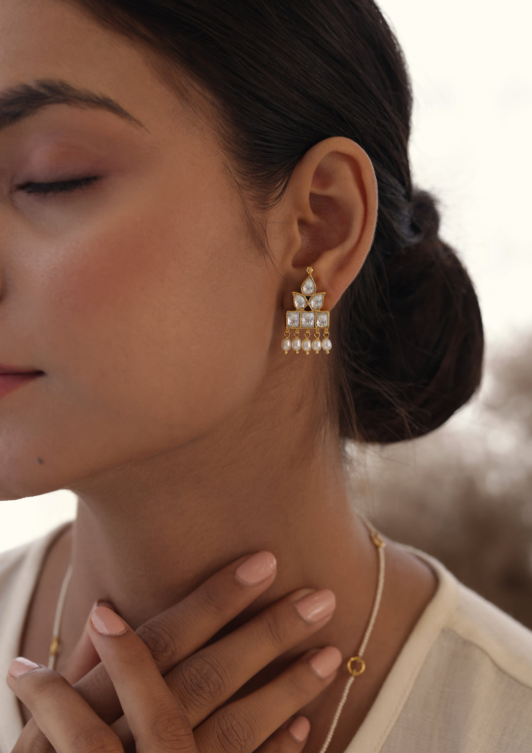 Classic Pearl Siwana Earrings