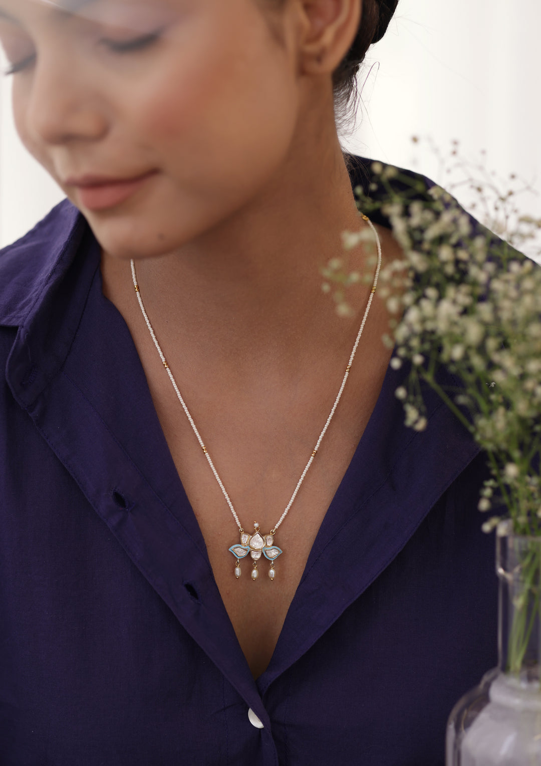 Sterling Silver Pashto Necklace (Adjustable Length)