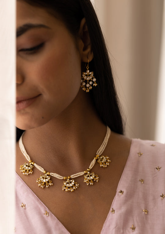 Golden Diya Necklace
