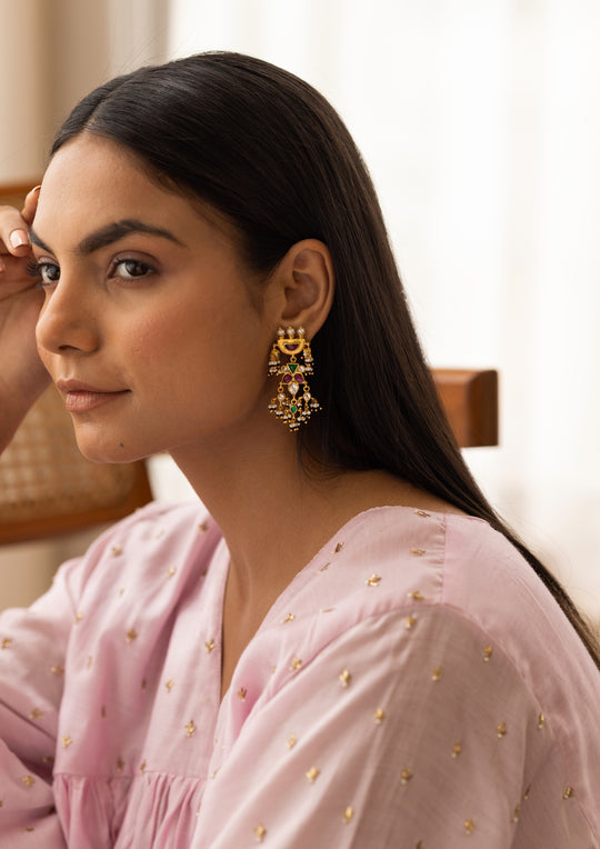 Multicolored Gutapasallu Earrings