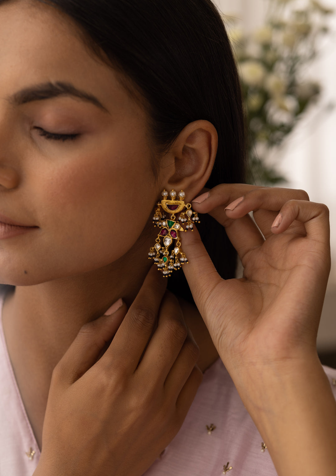 Multicolored Gutapasallu Earrings