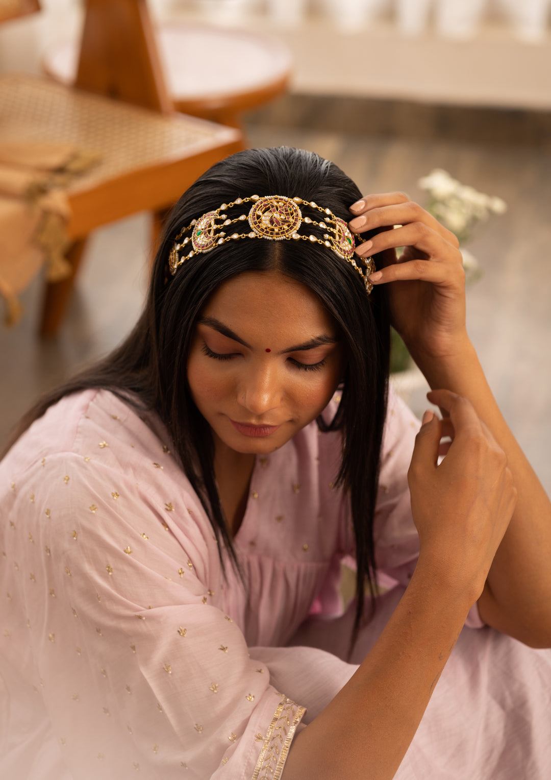 Vamika's Classic Bridal Multicolored Sheeshphool