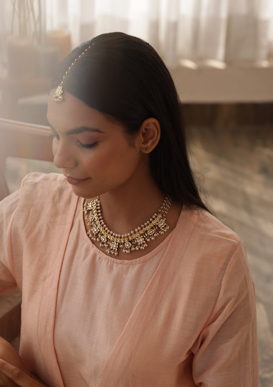 Minimalistic Gutapasallu Safeda Necklace