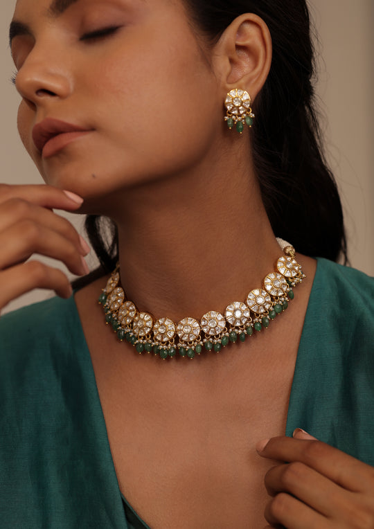 Sterling Silver Ahilya Necklace with Earrings (Full Set)