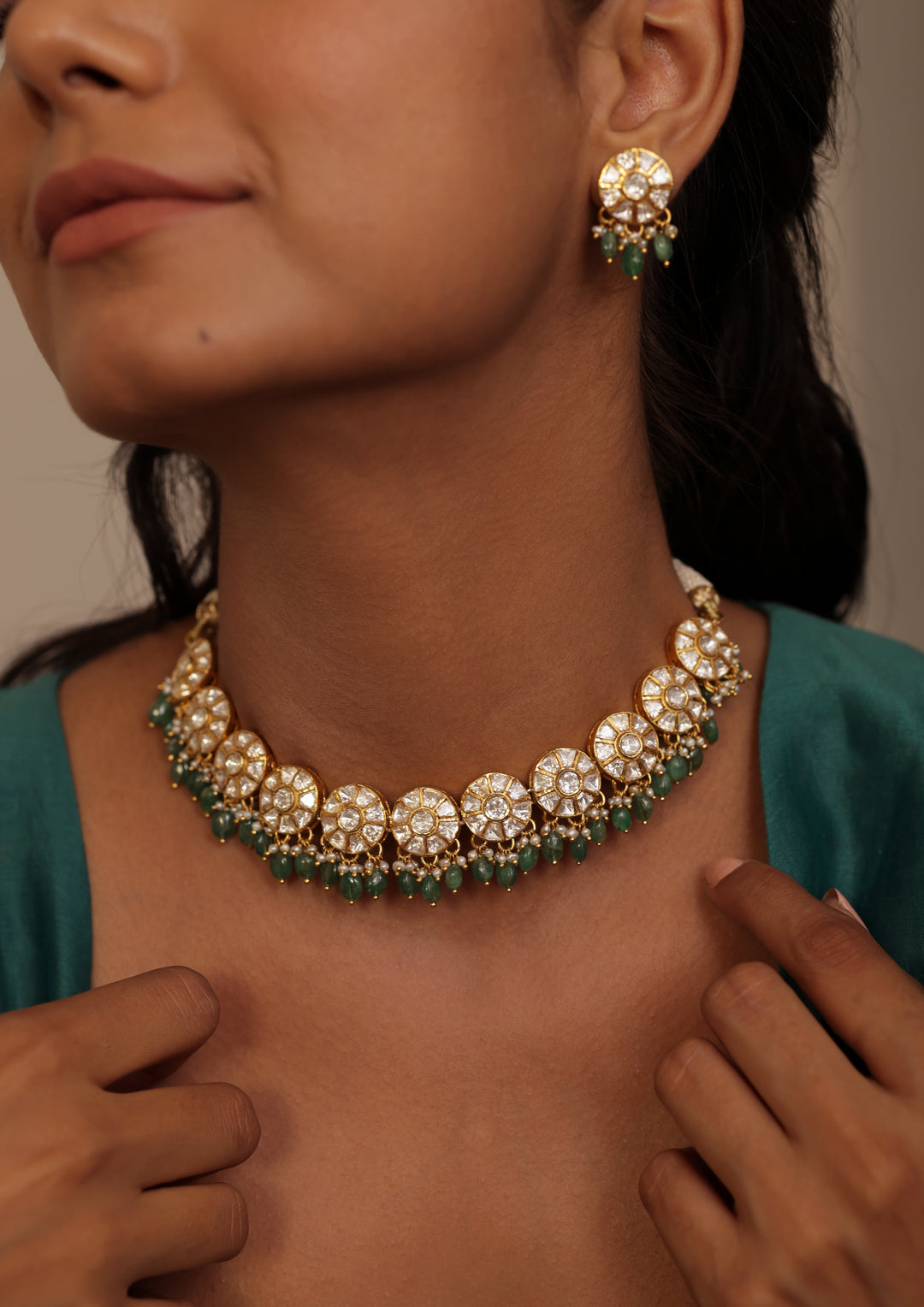 Sterling Silver Ahilya Necklace with Earrings (Full Set)