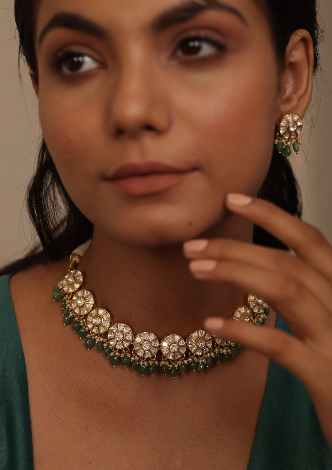 Sterling Silver Ahilya Necklace with Earrings (Full Set)